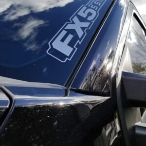 5 Star Tuning FX5 Powered By 5 Star Vertical Style Windshield Banner (Gray)