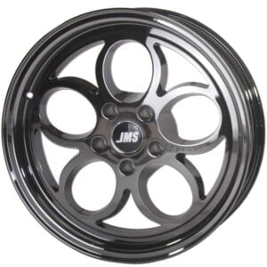 SAVAGE SERIES RACE WHEELS - BLACK CHROME 17 INCH X 4.5 INCH FRONT WHEEL WITH LUG NUTS - FITS 1994-2002 CHEVY CAMARO AND PONTIAC FIREBIRD - S1745175CX