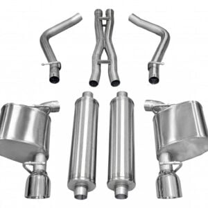 2.5 Inch Cat-Back Sport Dual Rear Exhaust 4.5 Inch Polished Tips 11-14 Chrysler 300 5.7L V8 Stainless Steel