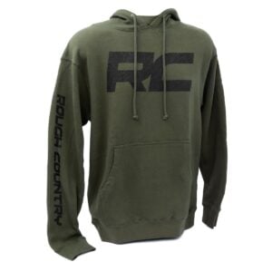 Rough Country Hoodie | RC Topographical Sleeve | Army Green | LG