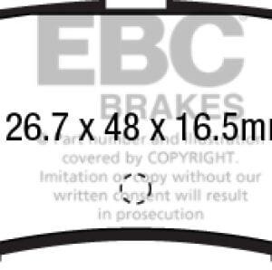 EBC 15+ Ford Mustang 2.3 Turbo Redstuff Rear Brake Pads