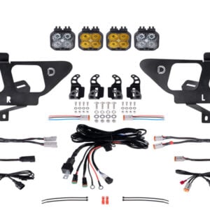 Diode Dynamics 21-22 Ford F-150 SS3 LED Fog Pocket Kit - Yellow Pro