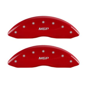 MGP 4 Caliper Covers Engraved Front & Rear MGP Red finish silver ch
