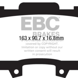 EBC 15+ Ford Mustang 2.3 Turbo Performance Pkg Redstuff Front Brake Pads