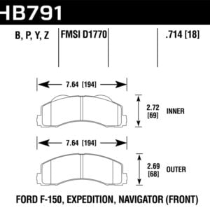 Hawk 14-16 Ford F-150 LTS Street Front Brake Pads
