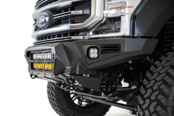 Addictive Desert Designs 17-20 Ford Super Duty Bomber Front Bumper w/ Mounts For 20in Light Bars Addictive Desert Designs 17-20 Ford Super Duty Bomber Front Bumper w/ Mounts For 20in Light Bars