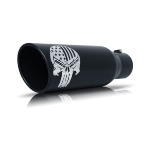 Gibson Patriot Skull Rolled Edge Angle-Cut Tip - 6in OD/3.5in Inlet/18in Length- Black Ceramic