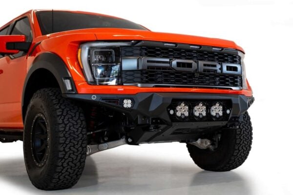 Addictive Desert Designs 2021+ Ford Raptor Bomber Front Bumper w/ 3 Baja Designs LP6 Light Mounts Addictive Desert Designs 2021+ Ford Raptor Bomber Front Bumper w/ 3 Baja Designs LP6 Light Mounts