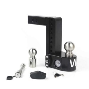 Weigh Safe 8in Drop Hitch w/Built-in Scale & 2in Shank (8K/12.5K GTWR) w/WS05 - Black Cerakote