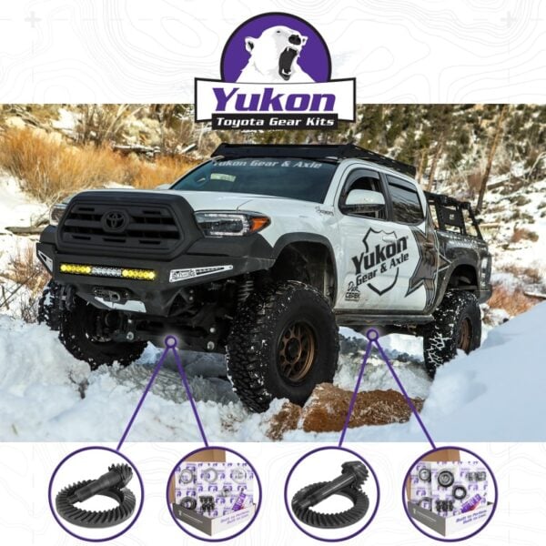 Yukon Ring & Pinion Gear Kit Front & Rear for Toyota 8/8IFS Diff (w/Factory Locker) 4.30 Ratio Yukon Ring & Pinion Gear Kit Front & Rear for Toyota 8/8IFS Diff (w/Factory Locker) 4.30 Ratio