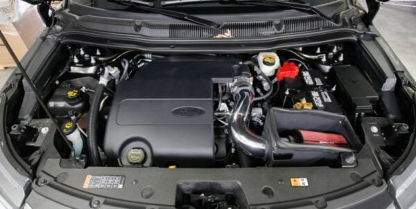 Spectre 11-19 Ford Explorer V6-3.5L F/I Air Intake Kit - Polished Aluminum w/Red Filter Spectre 11-19 Ford Explorer V6-3.5L F/I Air Intake Kit - Polished Aluminum w/Red Filter