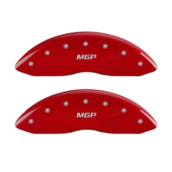 MGP Front set 2 Caliper Covers Engraved Front MGP Red finish silver ch MGP Front set 2 Caliper Covers Engraved Front MGP Red finish silver ch