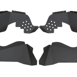 Fishbone Offroad 07-18 Jeep JK Wrangler Front/Rear Inner Fenders -Aluminum - Blk Pwdrcoat (Set Of 4)