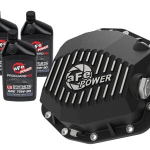 aFe POWER 2021 Ford Bronco w/ Dana M220 Diff Cover w/ Gear Oil Black Street Series w/ Machined Fins