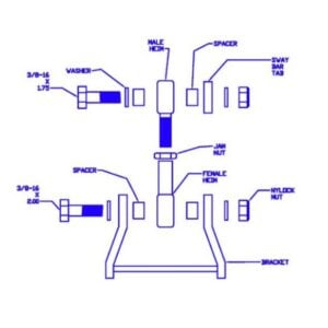Progress Tech 01-05 Honda Civic Rear Sway Bar Adapter Kit