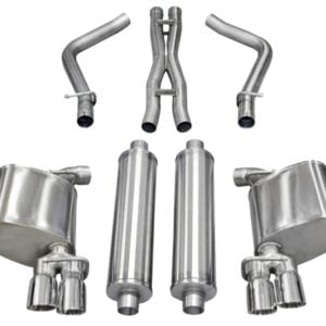 2.5 Inch Cat-Back Xtreme Dual Rear Exhaust 3.0 Inch Polished Tips 11-14 Dodge Charger R/T 5.7L V8 Stainless Steel