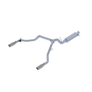 2019+ Ranger 2.3L EB MBRP 3" Cat Back, Dual Split Rear Exit (Stainless Steel) S5223304