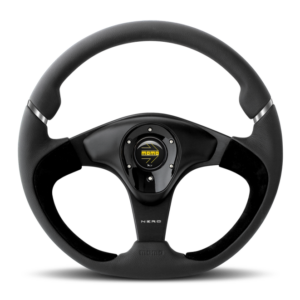 Momo Nero Steering Wheel 350 mm - Black Leather/Suede/Black Spokes