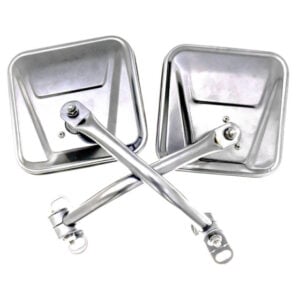 Rampage 1955-1983 Jeep CJ5 Side Mirrors - Stainless