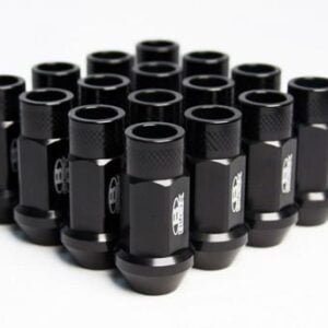 BLOX Racing Street Series Forged Lug Nuts - Black 12 x 1.5mm - Set of 16 (New Design)