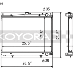 Koyo 00-02 Nissan Skyline GTR 2.6L Turbo Racing Radiator