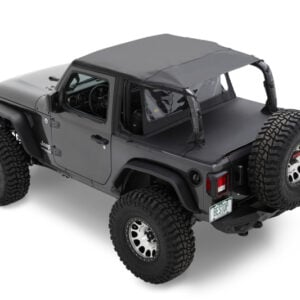Bestop 18-23 Jeep Wrangler JL 2-Door Header Safari Cable Style Bikini (Black Diamond)