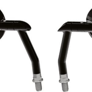 Burly Brand Hot Rod Mirror Set - Black