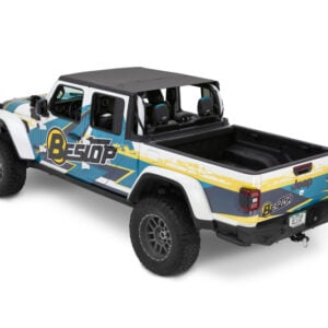 Bestop 20-23 Jeep Gladiator Header Safari Cable Style Bikini (Black Diamond)