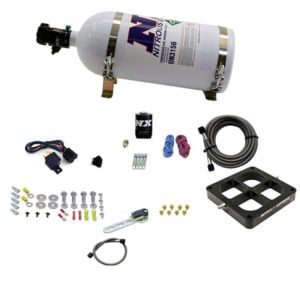 Nitrous Express Dry Single Entry Billet Crossbar Plate System 100-500hp (4500 Flange) w/10lb Bottle