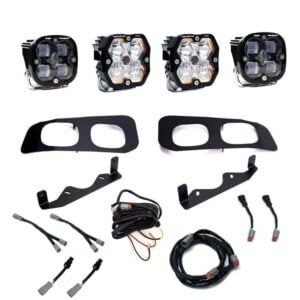 Baja Designs 23-25 Ford Super Duty Squadron Pro/SAE 2.0 Dual Fog Pocket Kit (SAE Fog) - Clear