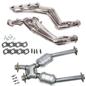 BBK 96-04 Ford Mustang 4.6L 2V (M/T Only) 1-5/8 Headers w/High Flow Catted X-Pipe (Silver Ceramic)