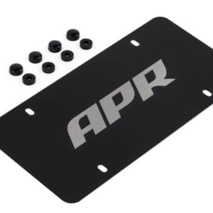 APR License Plate - Silver Logo/Black Plate