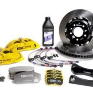 EBC Racing 93-02 Toyota Supra 3.0TT Yellow Apollo-4 Calipers 330mm Rotors Front Big Brake Kit