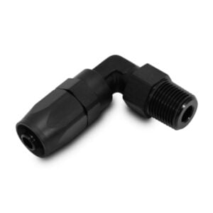 Vibrant Male NPT 90 Degree Hose End Fitting -8AN - 3/8 NPT