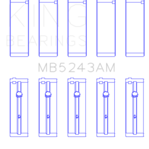 King Engine Bearings Nissan SR20DE (Size 0.75m) Performance Main Bearing Set