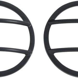 Kentrol 07-18 Jeep Wrangler JK Fog Light Cover Pair - Powdercoat Black