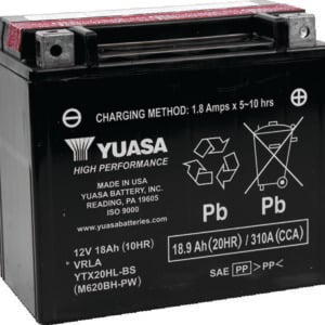 Yuasa YTX20HL-BS-PW High Performance AGM Battery w/Bottle