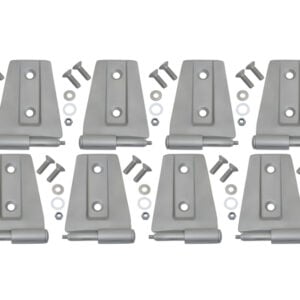 Kentrol 07-18 Jeep Wrangler JK Door Hinge Set 8 Pieces 4 Door Bare Grey