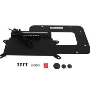 Kentrol 07-18 Jeep Wrangler JK Back Side License Plate Mount with LEDs - Textured Black