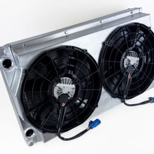 CSF Motorsport Radiator with Shroud - 14in SPAL Brushless Fans - Harnesses