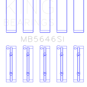 King Engine Bearings Toyota 1AZFE/2AZFE (Size 1.0) Main Bearings Set of 5