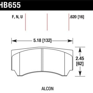 Hawk Alcon RC4498X600 Race DTC-70 Brake Pads