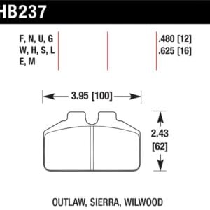 Hawk Wilwood BBK/Ap Racing/Outlaw HPS Street Brake Pads